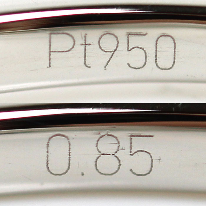 Pt950プラチナ リング・指輪 ダイヤモンド0.85ct 20号 3.1g 大きなサイズ レディース【中古】【美品】