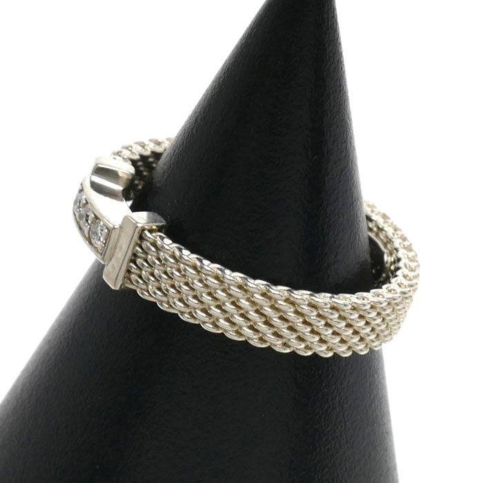 TIFFANY&Co. ティファニー シルバー925 サマセット リング・指輪 ダイヤモンド 10号 2.3g レディース【中古】