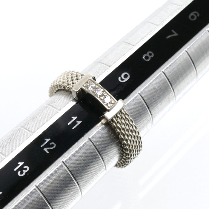 TIFFANY&Co. ティファニー シルバー925 サマセット リング・指輪 ダイヤモンド 10号 2.3g レディース【中古】