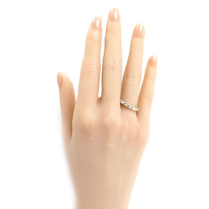 K18YG イエローゴールド ハーフエタニティ リング・指輪 ダイヤモンド1.15ct 12号 4.0g レディース【中古】【美品】