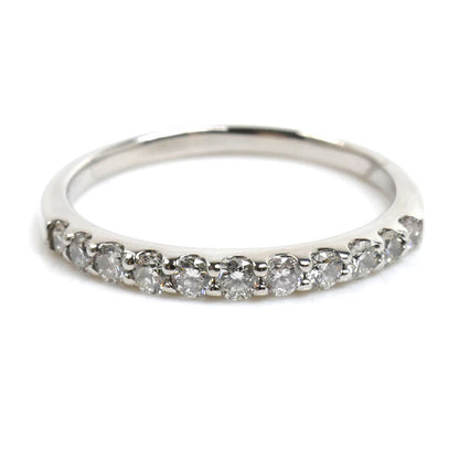 Pt900プラチナ ハーフエタニティ リング・指輪 ダイヤモンド0.30ct 10.5号 2.3g レディース【中古】【美品】