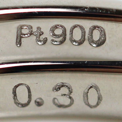 Pt900プラチナ ハーフエタニティ リング・指輪 ダイヤモンド0.30ct 10.5号 2.3g レディース【中古】【美品】