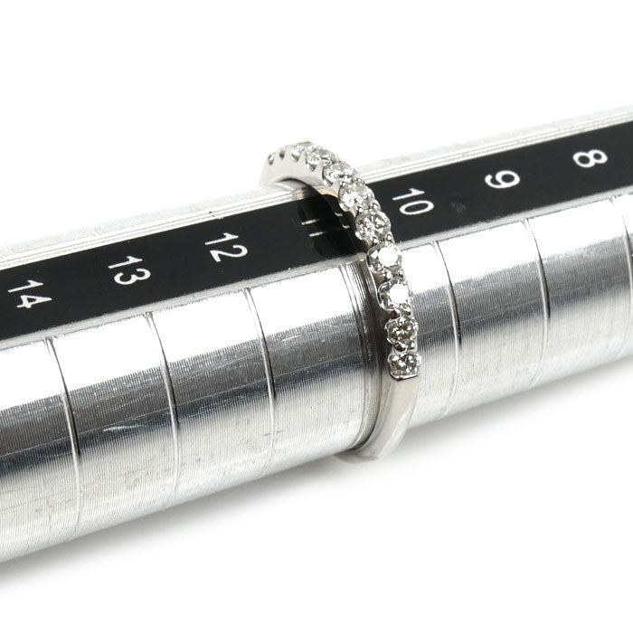 Pt900プラチナ ハーフエタニティ リング・指輪 ダイヤモンド0.30ct 10.5号 2.3g レディース【中古】【美品】