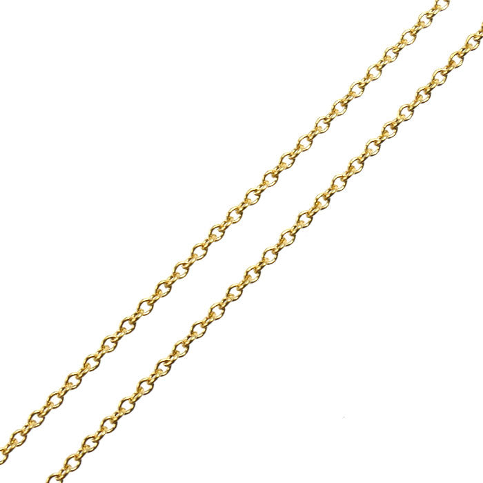 TIFFANY&Co. ティファニー K18YG イエローゴールド オープンハート ネックレス ダイヤモンド 4.0g 40.5cm レディース【中古】