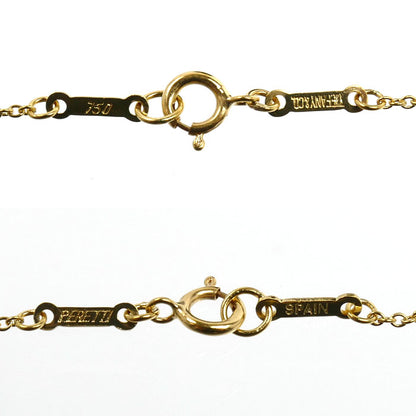 TIFFANY&Co. ティファニー K18YG イエローゴールド オープンハート ネックレス ダイヤモンド 4.0g 40.5cm レディース【中古】