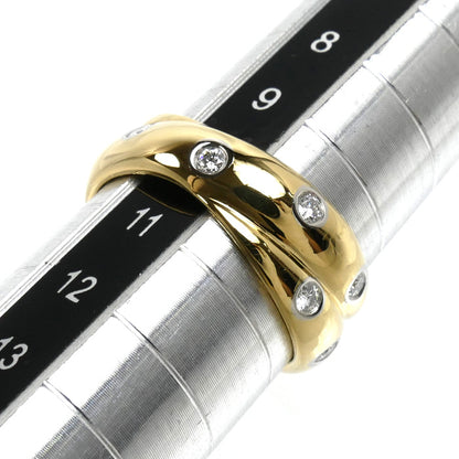 TIFFANY&Co. ティファニー K18YG イエローゴールド Pt900プラチナ ドッツ ツイスト リング・指輪 ダイヤモンド 10号 6.4g レディース【中古】【美品】