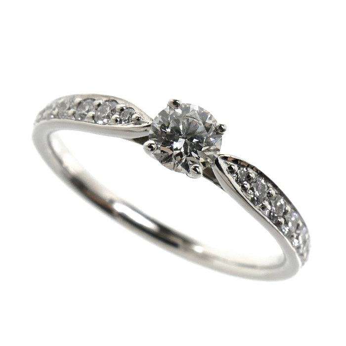 TIFFANY&Co. ティファニー Pt950プラチナ ハーモニー リング・指輪 ダイヤモンド0.24ct 9.5号 2.6g レディース【中古】【美品】