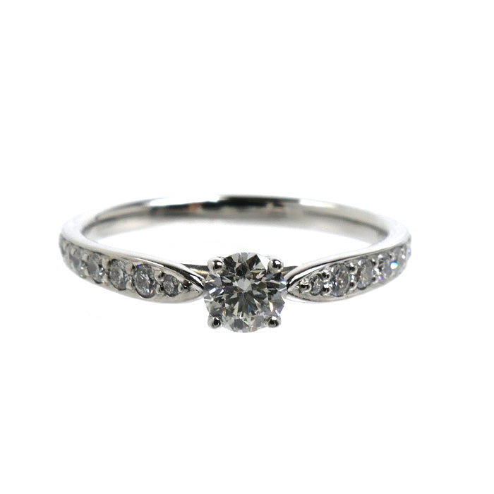 TIFFANY&Co. ティファニー Pt950プラチナ ハーモニー リング・指輪 ダイヤモンド0.24ct 9.5号 2.6g レディース【中古】【美品】