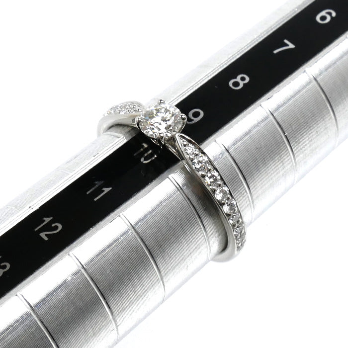 TIFFANY&Co. ティファニー Pt950プラチナ ハーモニー リング・指輪 ダイヤモンド0.24ct 9.5号 2.6g レディース【中古】【美品】