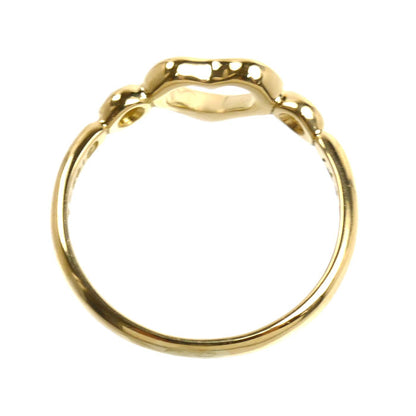 TIFFANY&Co. ティファニー K18YG イエローゴールド オープンハート リング・指輪 ダイヤモンド 9号 1.7g レディース【中古】