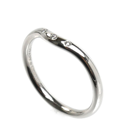 TIFFANY&Co. ティファニー K18WG ホワイトゴールド カーブドバンド 3PD リング・指輪 ダイヤモンド 10.5号 2.9g レディース【中古】【美品】
