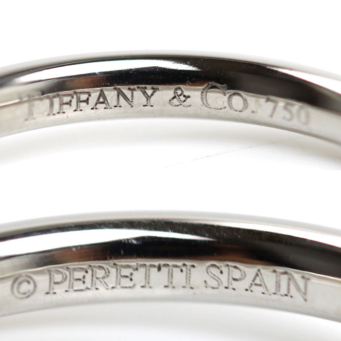 TIFFANY&Co. ティファニー K18WG ホワイトゴールド カーブドバンド 3PD リング・指輪 ダイヤモンド 10.5号 2.9g レディース【中古】【美品】