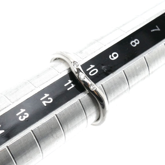 TIFFANY&Co. ティファニー K18WG ホワイトゴールド カーブドバンド 3PD リング・指輪 ダイヤモンド 10.5号 2.9g レディース【中古】【美品】