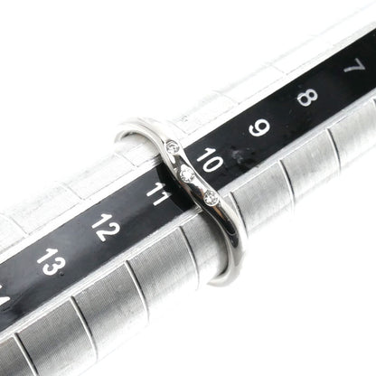 TIFFANY&Co. ティファニー K18WG ホワイトゴールド カーブドバンド 3PD リング・指輪 ダイヤモンド 10.5号 2.9g レディース【中古】【美品】