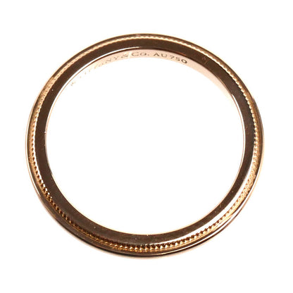 TIFFANY&Co. ティファニー K18PG ピンクゴールド ミルグレイン リング・指輪 9号 2.5g レディース【中古】