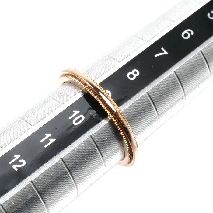 TIFFANY&Co. ティファニー K18PG ピンクゴールド ミルグレイン リング・指輪 9号 2.5g レディース【中古】