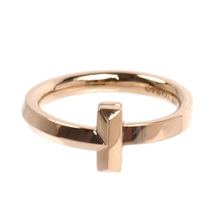 TIFFANY&Co. ティファニー K18PG ピンクゴールド Tワン リング・指輪 67797272 6号 3.6g レディース【中古】【美品】