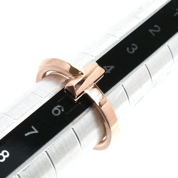 TIFFANY&Co. ティファニー K18PG ピンクゴールド Tワン リング・指輪 67797272 6号 3.6g レディース【中古】【美品】