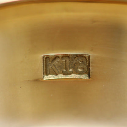 K18YG イエローゴールド 平打ち リング・指輪 18号 9.8g メンズ【中古】