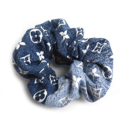 LOUIS VUITTON ルイ・ヴィトン コットン モノグラムデニム シュシュ ヘアアクセサリー M77439 CC1221 レディース【中古】【美品】