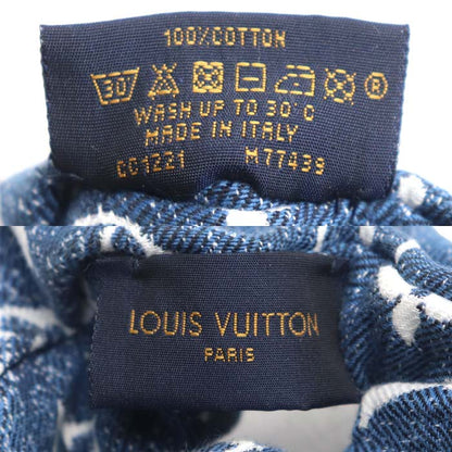 LOUIS VUITTON ルイ・ヴィトン コットン モノグラムデニム シュシュ ヘアアクセサリー M77439 CC1221 レディース【中古】【美品】