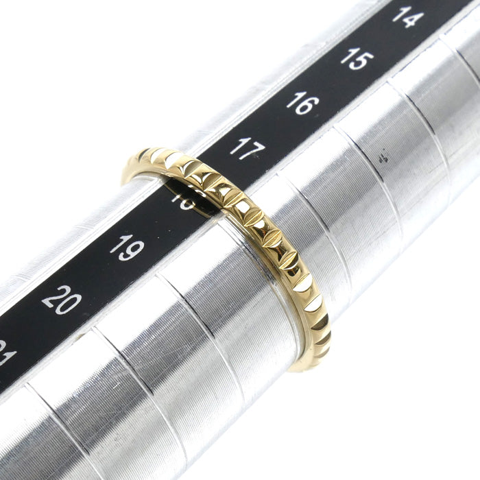 Boucheron ブシュロン K18YG イエローゴールド キャトル クルドパリ スモール リング・指輪 JAL01165 17.5号 58 2.2g メンズ【中古】【美品】