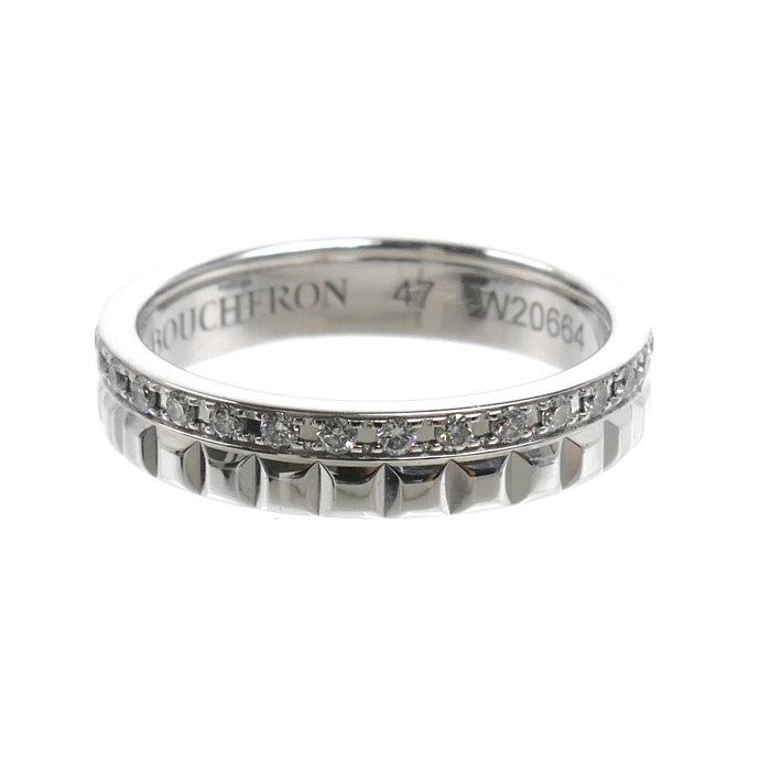 Boucheron ブシュロン K18WG ホワイトゴールド キャトル ラディアント クルドパリ リング・指輪 JAL00281 ダイヤモンド 7号 47 3.5g レディース【中古】【美品】