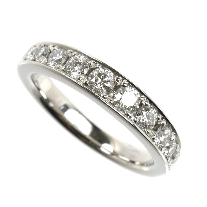 Pt950プラチナ ハーフエタニティ リング・指輪 ダイヤモンド0.70ct 15号 9.0g レディース【中古】