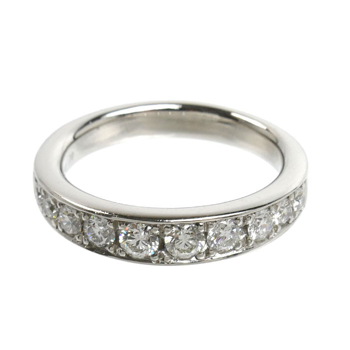 Pt950プラチナ ハーフエタニティ リング・指輪 ダイヤモンド0.70ct 15号 9.0g レディース【中古】