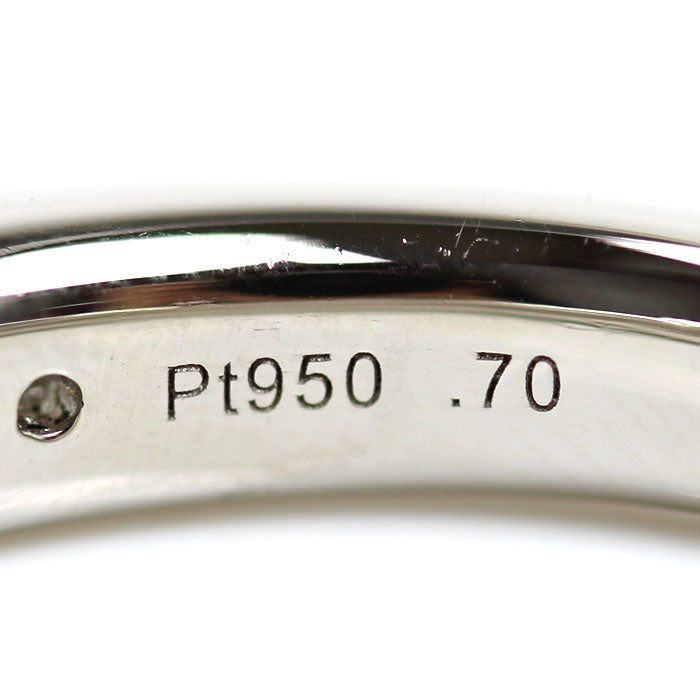 Pt950プラチナ ハーフエタニティ リング・指輪 ダイヤモンド0.70ct 15号 9.0g レディース【中古】
