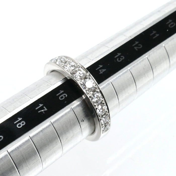 Pt950プラチナ ハーフエタニティ リング・指輪 ダイヤモンド0.70ct 15号 9.0g レディース【中古】