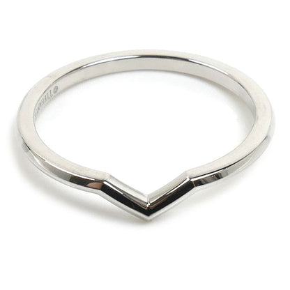 TIFFANY&Co. ティファニー Pt950プラチナ Vバンド リング・指輪 15号 2.8g レディース【中古】【美品】