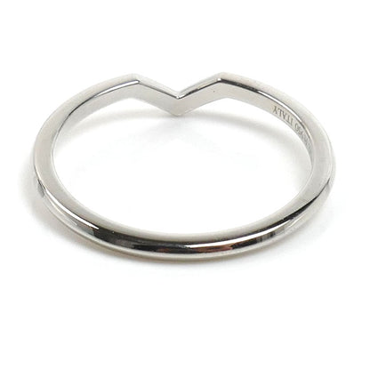 TIFFANY&Co. ティファニー Pt950プラチナ Vバンド リング・指輪 15号 2.8g レディース【中古】【美品】