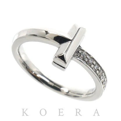 TIFFANY&Co. ティファニー K18WG ホワイトゴールド Tワン ダイヤ リング・指輪 67795474 ダイヤモンド 7号 3.9g レディース【中古】【美品】