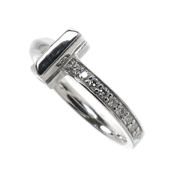 TIFFANY&Co. ティファニー K18WG ホワイトゴールド Tワン ダイヤ リング・指輪 67795474 ダイヤモンド 7号 3.9g レディース【中古】【美品】