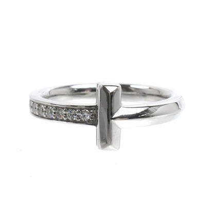 TIFFANY&Co. ティファニー K18WG ホワイトゴールド Tワン ダイヤ リング・指輪 67795474 ダイヤモンド 7号 3.9g レディース【中古】【美品】