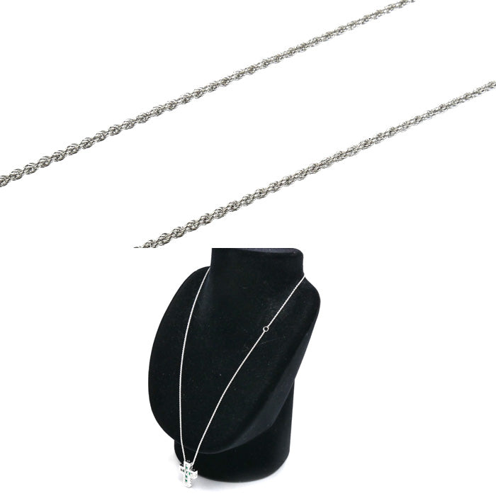 Damiani ダミアーニ K18WG ホワイトゴールド ベルエポック S ネックレス ダイヤモンド エメラルド 10.7g 41/50cm レディース【中古】【美品】