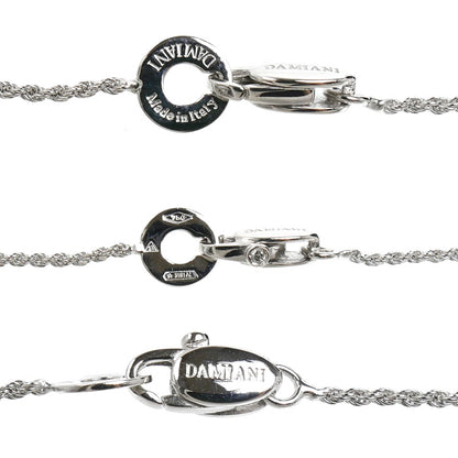 Damiani ダミアーニ K18WG ホワイトゴールド ベルエポック S ネックレス ダイヤモンド エメラルド 10.7g 41/50cm レディース【中古】【美品】