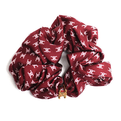 CELINE セリーヌ シルク 真鍮 ミニトリオンフ ヘアアクセサリー 461DK2SIB.28AI シュシュ レディース【中古】【美品】