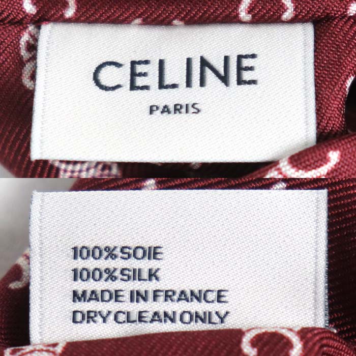 CELINE セリーヌ シルク 真鍮 ミニトリオンフ ヘアアクセサリー 461DK2SIB.28AI シュシュ レディース【中古】【美品】