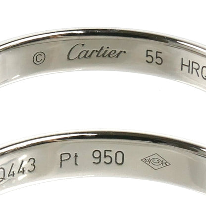 CARTIER カルティエ Pt950プラチナ C ドゥ カルティエ ウェディング リング・指輪 B4232455 15号 55 4.3g レディース【中古】【美品】