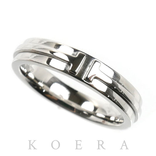 TIFFANY&Co. ティファニー K18WG ホワイトゴールド Tナロー リング・指輪 19号 8.6g メンズ【中古】【美品】