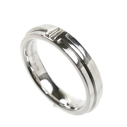 TIFFANY&Co. ティファニー K18WG ホワイトゴールド Tナロー リング・指輪 19号 8.6g メンズ【中古】【美品】