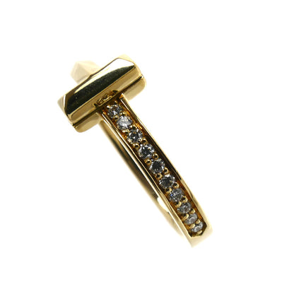 TIFFANY&Co. ティファニー K18YG イエローゴールド Tワン ナロー ダイヤ リング・指輪 67795113 ダイヤモンド0.08ct 11号 4.1g レディース【中古】