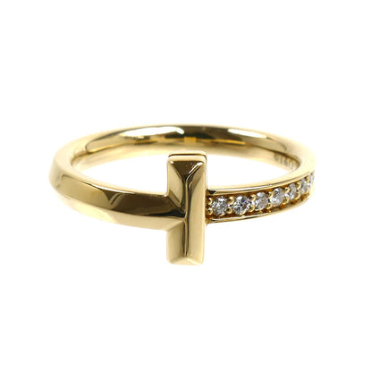 TIFFANY&Co. ティファニー K18YG イエローゴールド Tワン ナロー ダイヤ リング・指輪 67795113 ダイヤモンド0.08ct 11号 4.1g レディース【中古】