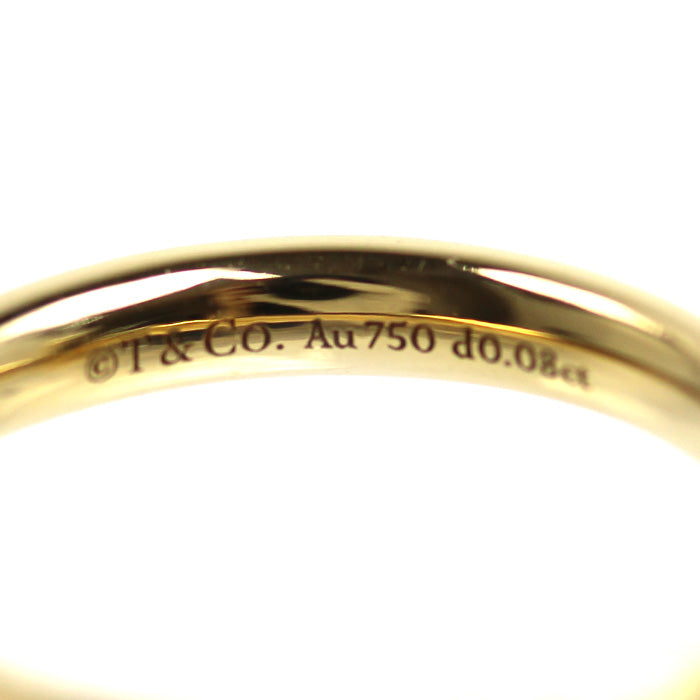 TIFFANY&Co. ティファニー K18YG イエローゴールド Tワン ナロー ダイヤ リング・指輪 67795113 ダイヤモンド0.08ct 11号 4.1g レディース【中古】
