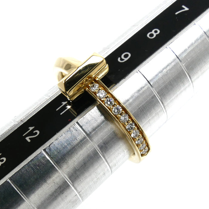 TIFFANY&Co. ティファニー K18YG イエローゴールド Tワン ナロー ダイヤ リング・指輪 67795113 ダイヤモンド0.08ct 11号 4.1g レディース【中古】