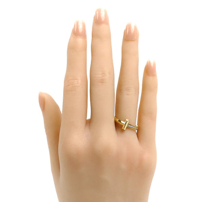 TIFFANY&Co. ティファニー K18YG イエローゴールド Tワン ナロー ダイヤ リング・指輪 67795113 ダイヤモンド0.08ct 11号 4.1g レディース【中古】