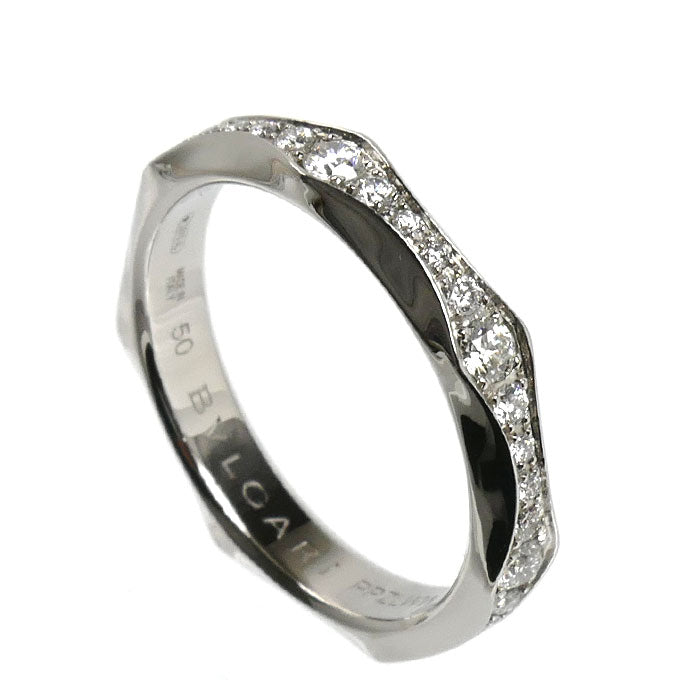 BVLGARI ブルガリ Pt950プラチナ インフィニート リング・指輪 352033 ダイヤモンド 10号 50 4.3g レディース【中古】【美品】