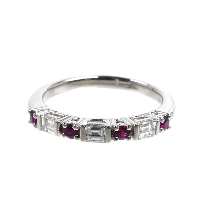 TASAKI タサキ Pt900プラチナ リング・指輪 ダイヤモンド0.31ct ルビー 11.5号 3.9g レディース【中古】